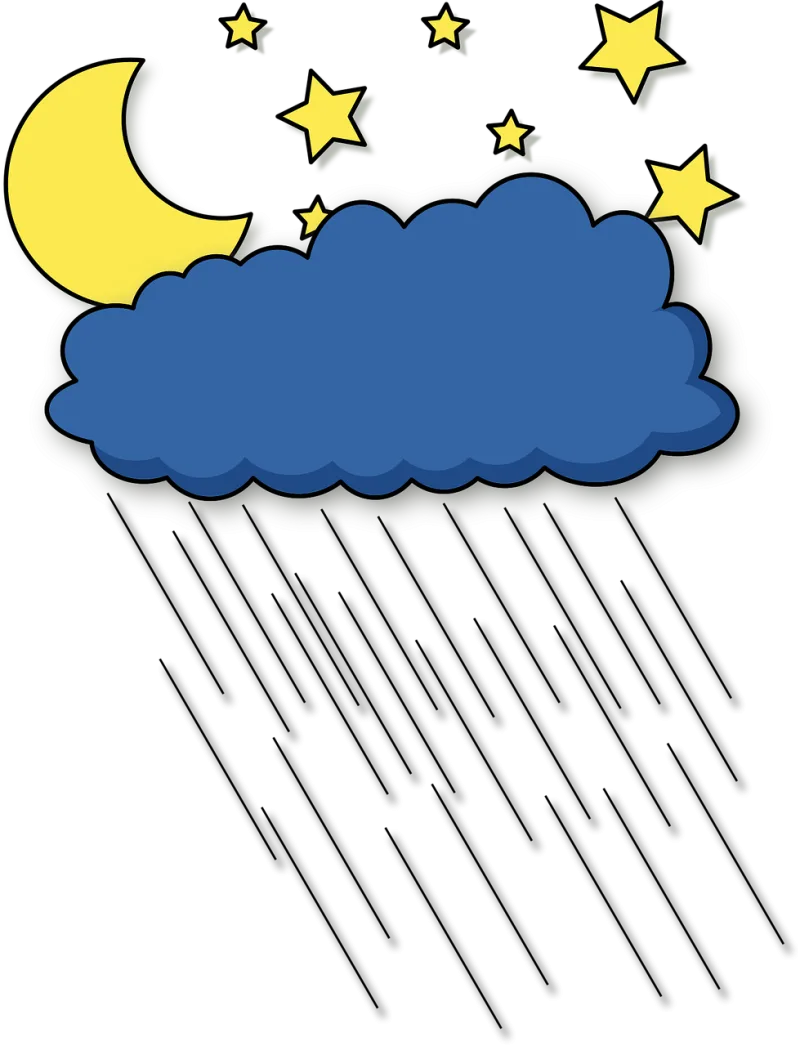 Rain Heavy rain Night sky Stickdatei – Natur