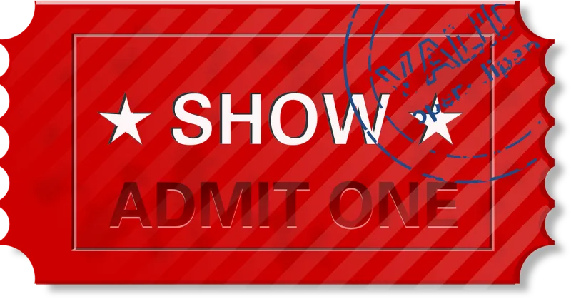 Ticket Entry Admit one Stickdatei – Musik