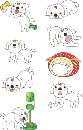 Animal Puppy Maltese Stickdatei