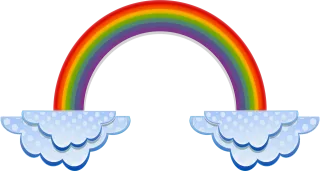 Rainbow Clouds Colors Stickdatei