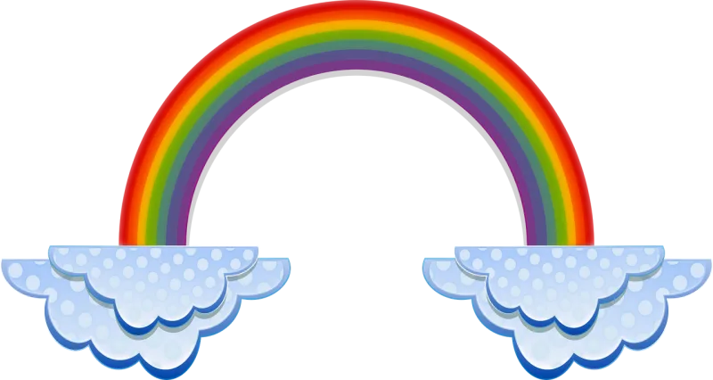 Rainbow Clouds Colors Stickdatei – Natur