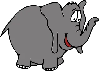 Elephant Gray Trunk Stickdatei