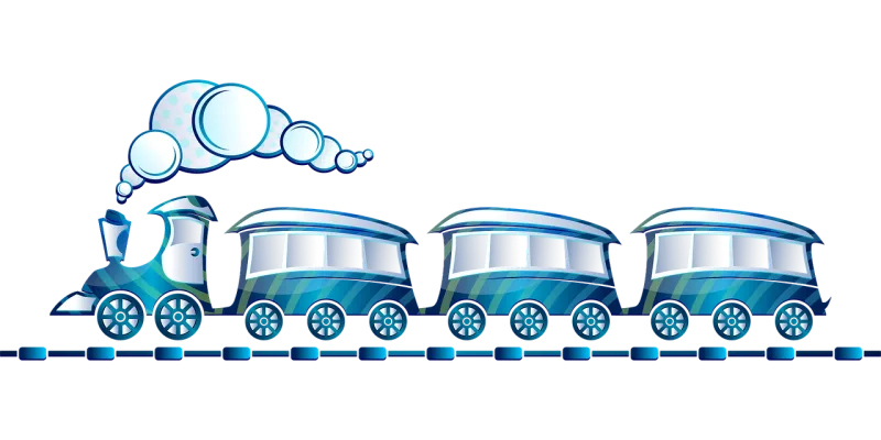 Toy train Blue Locomotive Stickdatei – Fahrzeuge