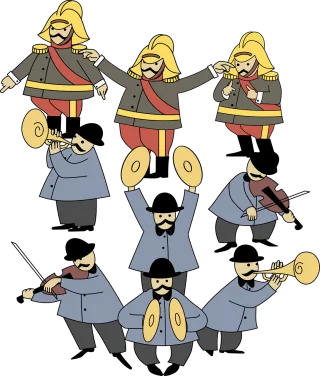 Musician Orchestra Band Stickdatei