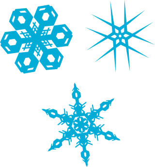 Snowflakes Crystals Winter Stickdatei