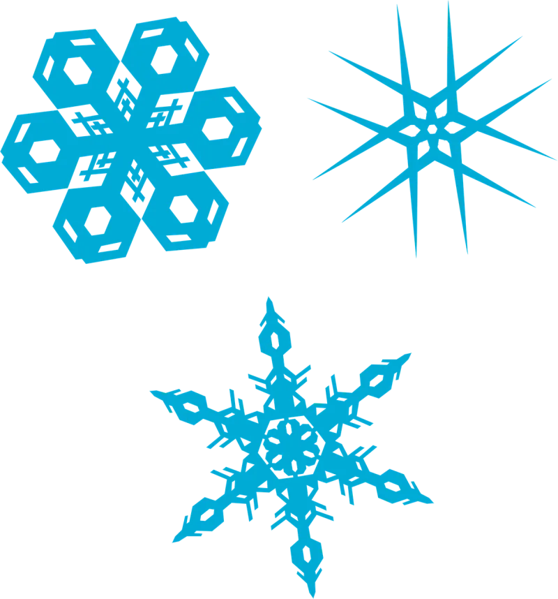 Snowflakes Crystals Winter Stickdatei – Weihnachten
