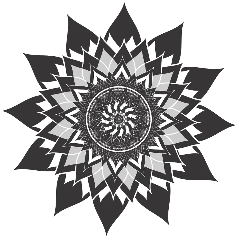Mandala Flower Lotus Stickdatei – Blumen