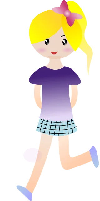 Girl Ponytail Running Stickdatei