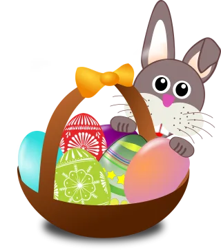 Easter Bunny Eggs Stickdatei