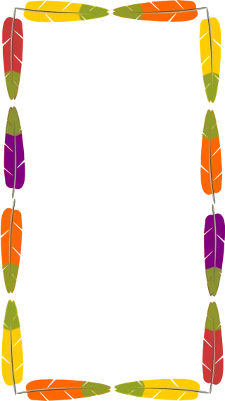 Frame Feathers Border Stickdatei