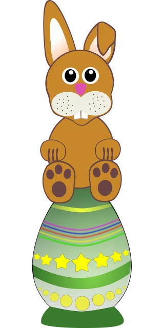 Easter bunny Rabbit Sitting Stickdatei