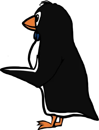 Tux Animal Bird Stickdatei