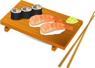 Sushi Chopsticks Fish Stickdatei
