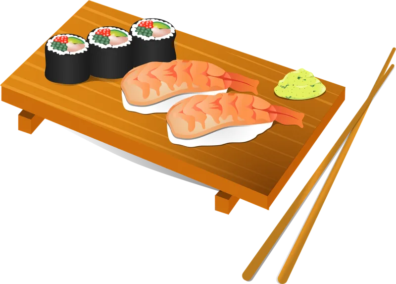 Sushi Chopsticks Fish Stickdatei – Essen & Trinken