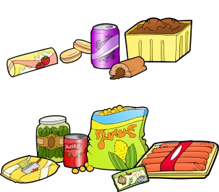 Fast food Junk food Industrial food Stickdatei