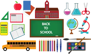 Education Back to school School supplies Stickdatei