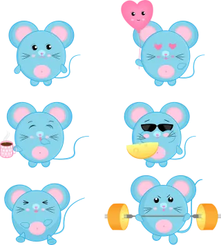 Mouse Rat Cute Stickdatei