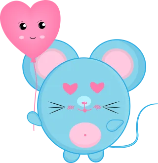 Mouse Rat Love Stickdatei