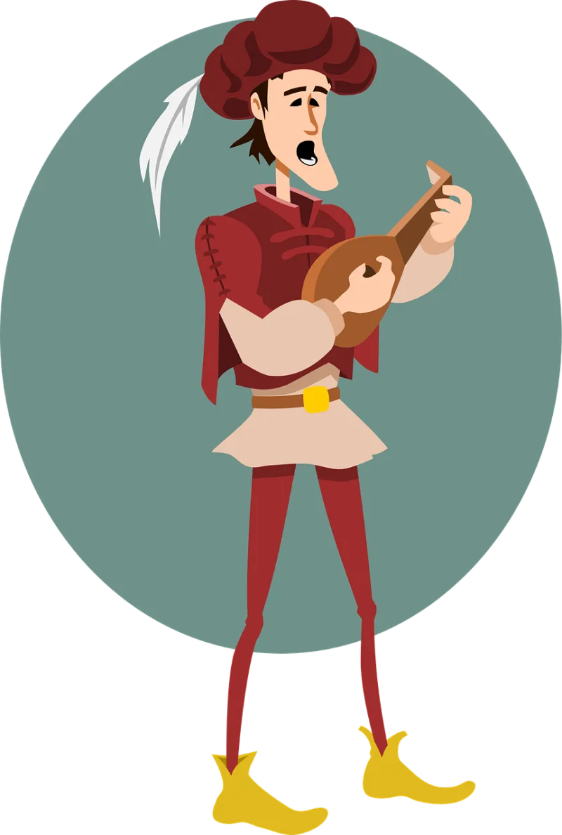 Troubadour Musician Ukulele Stickdatei – Musik