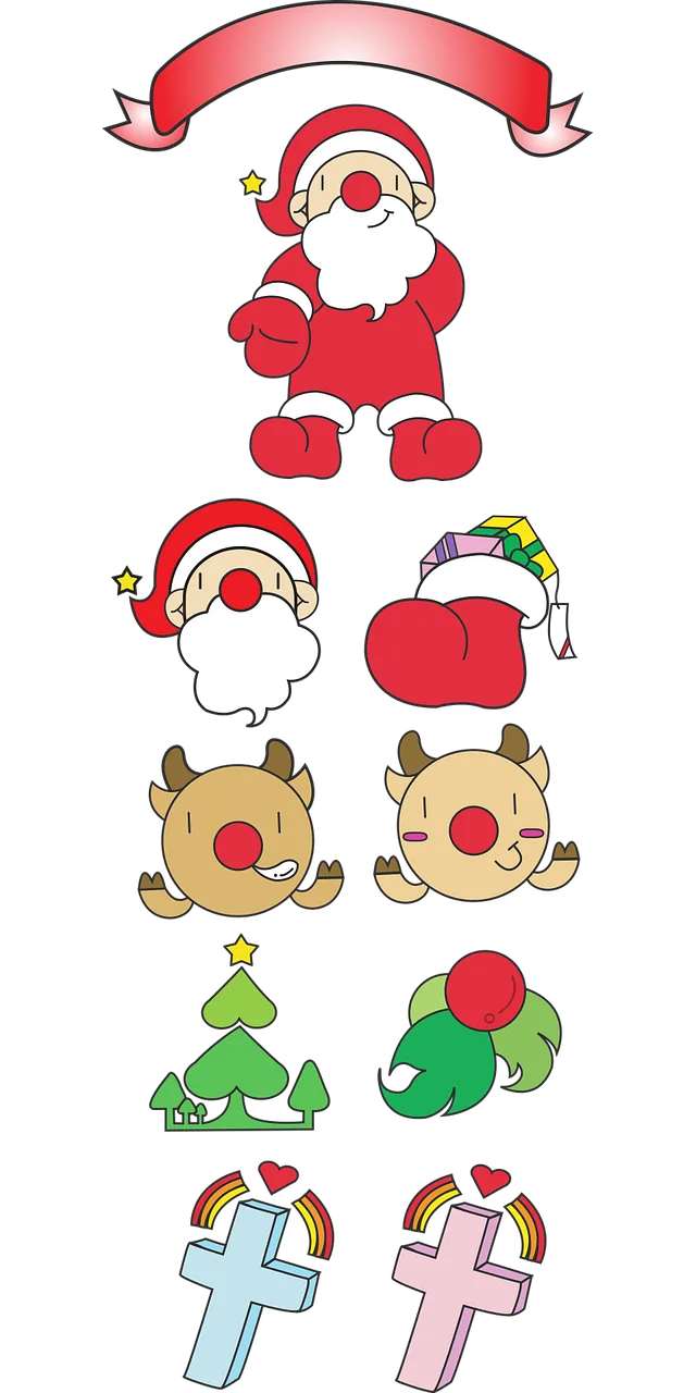 Christmas Santa Nature Stickdatei – Weihnachten