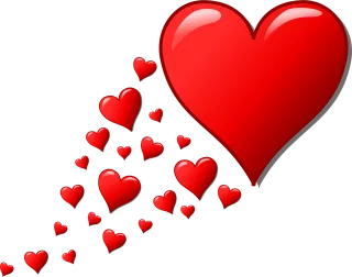 Hearts Trail Valentine Stickdatei