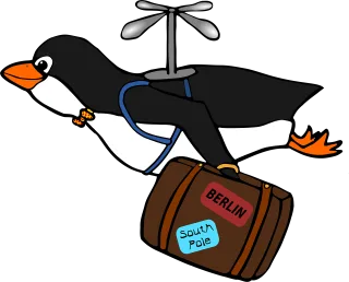 Penguin Migrate Berlin Stickdatei