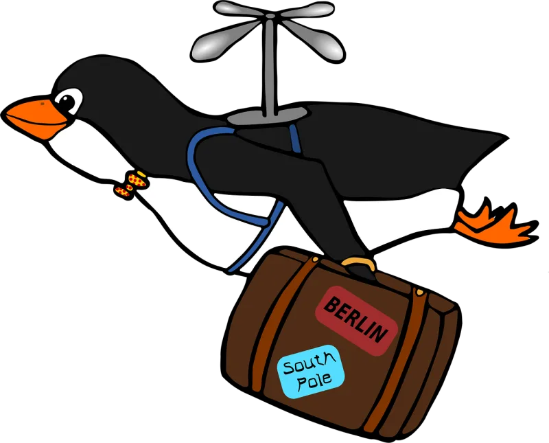 Penguin Migrate Berlin Stickdatei – Tiere