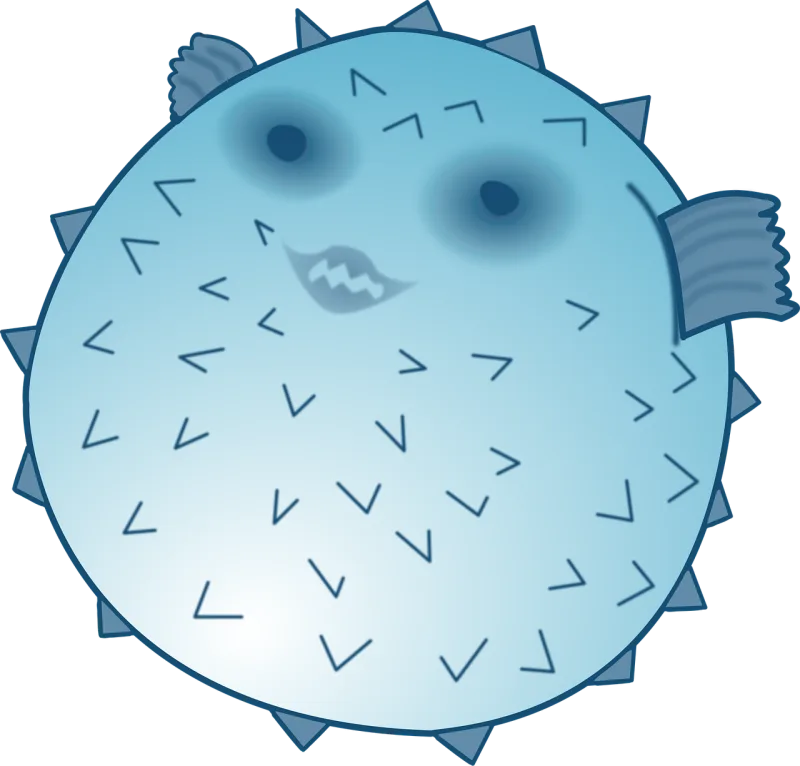 Blowfish Fish Puffer Stickdatei – Tiere
