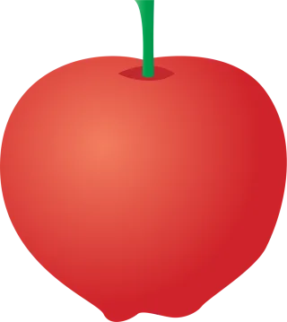 Apple Fruit Red Stickdatei