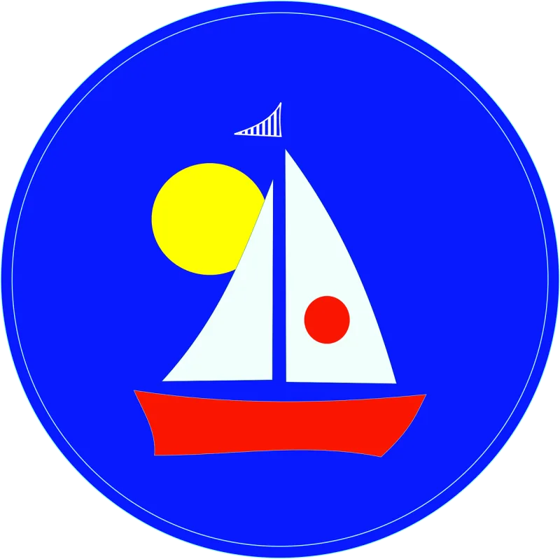Sailboat Blue Boat Stickdatei – Fahrzeuge