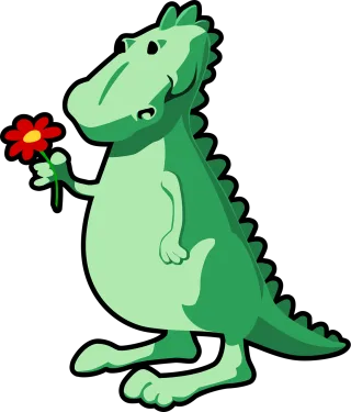 Dino Nature Flower background Stickdatei