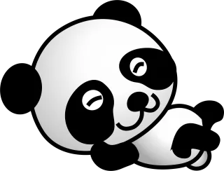 Panda Bear Cartoon Stickdatei