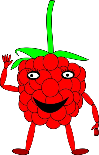 Raspberry Man Berry Stickdatei – Essen & Trinken