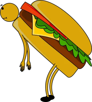 Burger Face Food Stickdatei