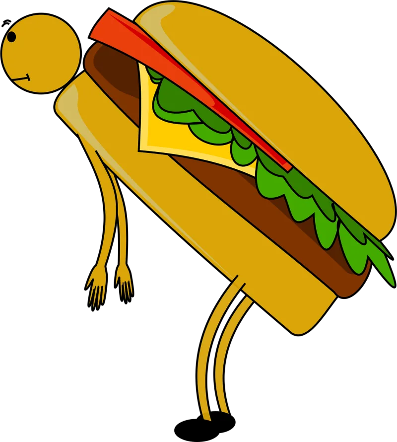 Burger Face Food Stickdatei – Essen & Trinken