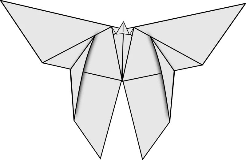 Origami Butterfly Paper Stickdatei – Tiere