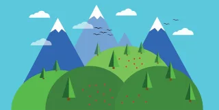 Nature Scene Mountain Stickdatei