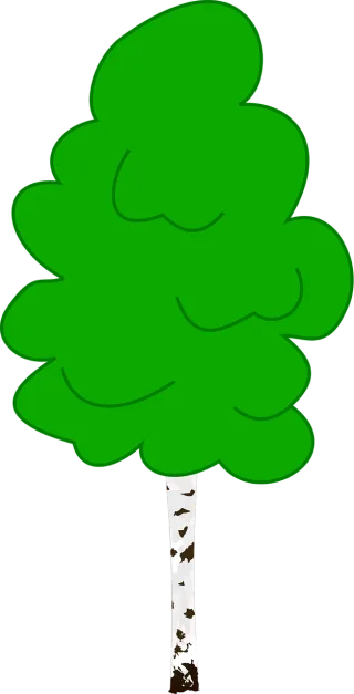Birch Tree Nature Stickdatei