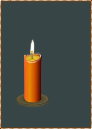 Candle Flame Wax Stickdatei