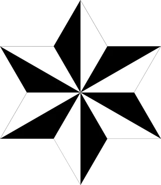 Hexagram Polygon Star Stickdatei