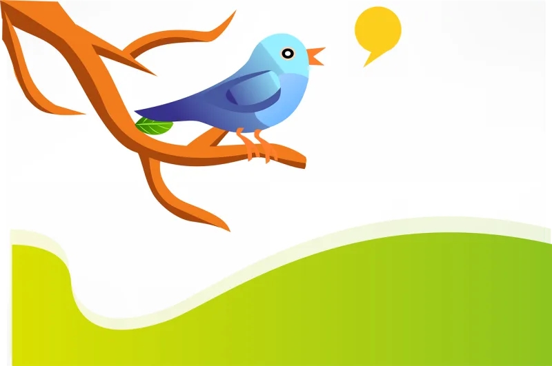 Tweet Twitter Bird Stickdatei – Natur