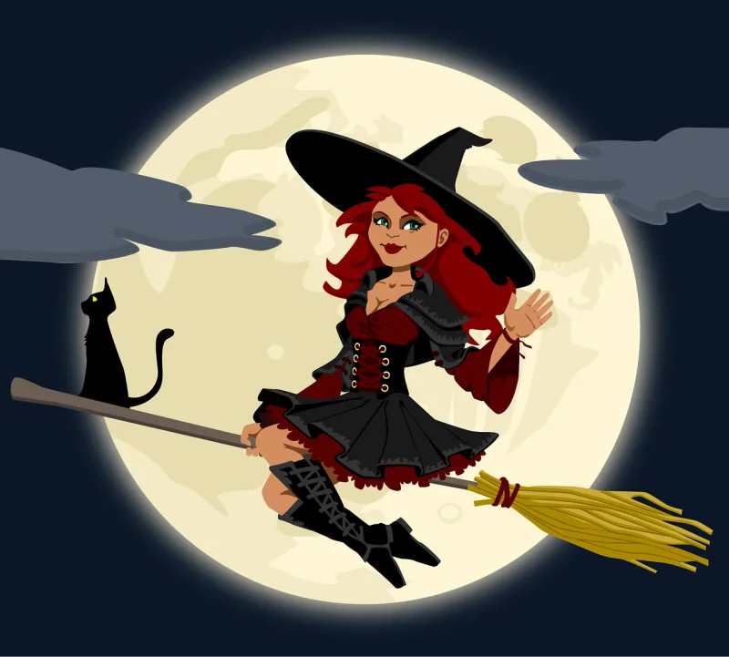 Witch Animal Witchcraft Stickdatei – Natur