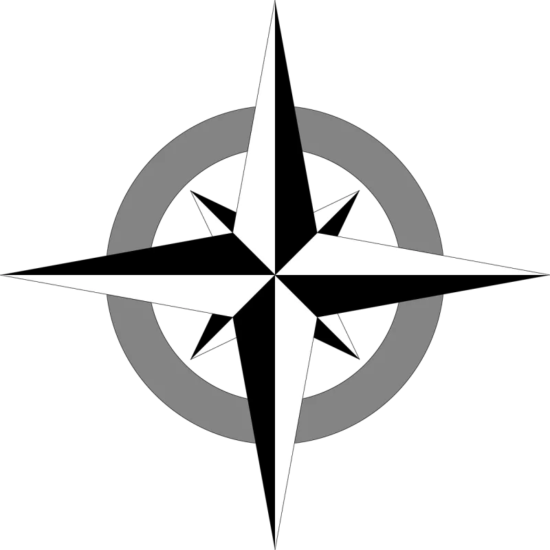 Cartography Compass Map Stickdatei – Blumen