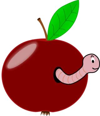 Wormhole Apple Fruit Stickdatei – Natur