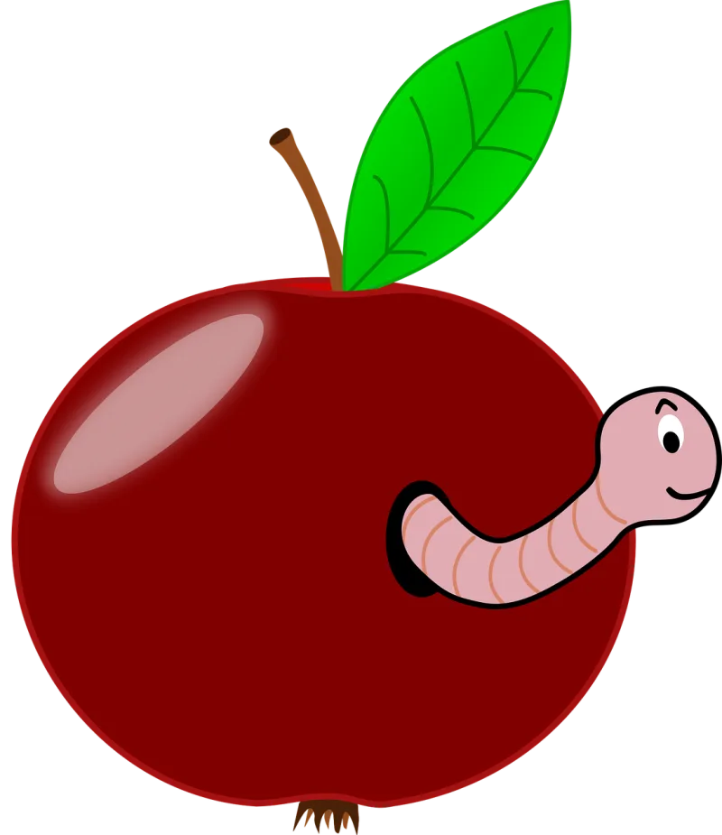 Wormhole Apple Fruit Stickdatei – Natur