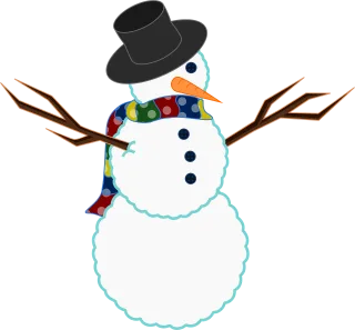 Snowman Nature Winter Stickdatei