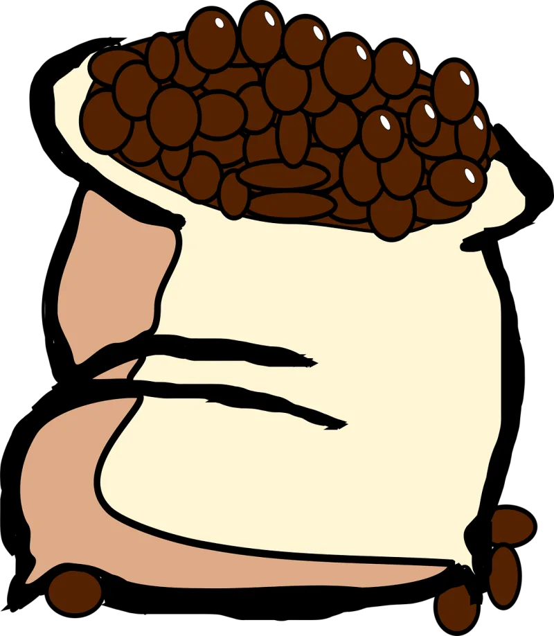 Bag Coffee beans Beans Stickdatei – Essen & Trinken
