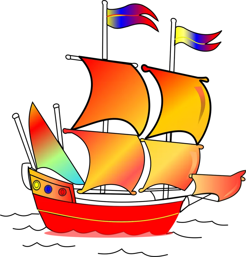 Pirate Sailing ship Sailing Stickdatei – Kinder