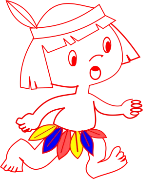Kid Indian Child Stickdatei