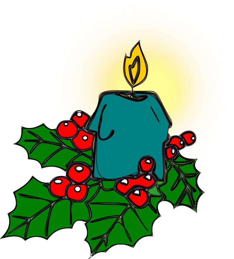 Holly Christmas Candle Stickdatei – Weihnachten
